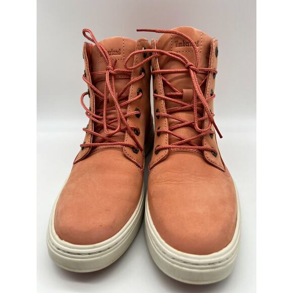 Timberland Women's Londyn 6" Lace Up Leather MD Pink Boots Size 9 Used - Picture 6 of 12